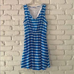 Gap Blue and White Striped Dress
